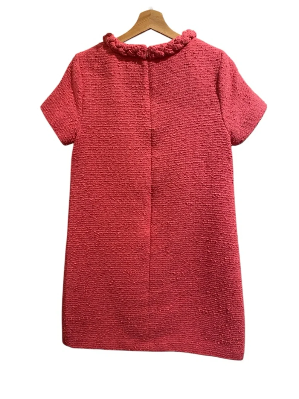 Tuckernuck Tweed Jackie Boucle Cap Sleeve Braided High Neck Mini Shift Dress - Picture 4 of 7
